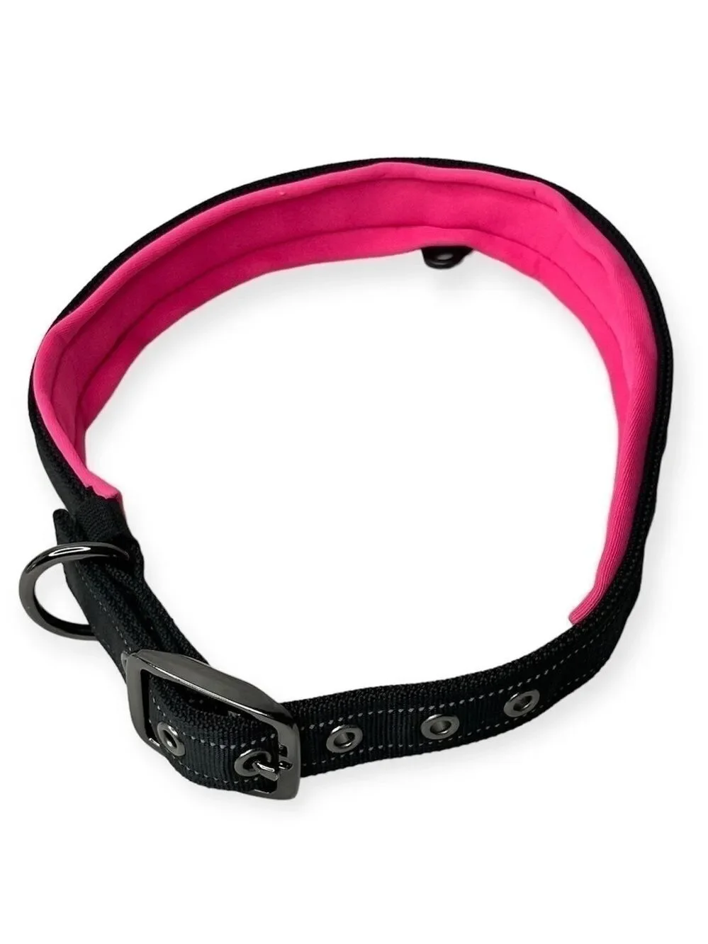 Neoprene‎ Black Pink Dog Collar XL